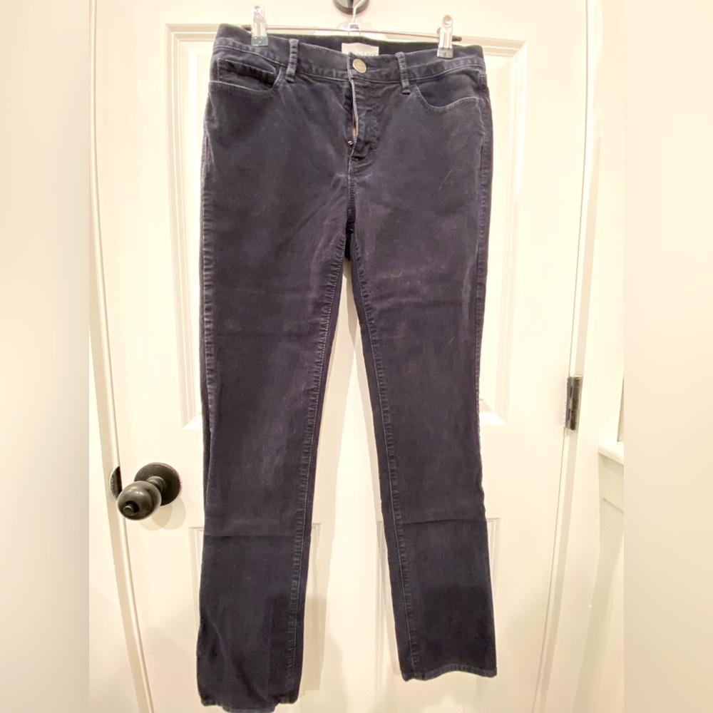 Loft corduroy modern straight navy pants size 4